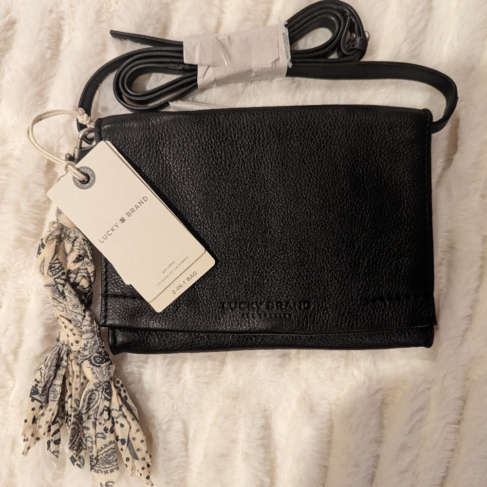 Lucky Brand leather Crossbody "Beri" in Black